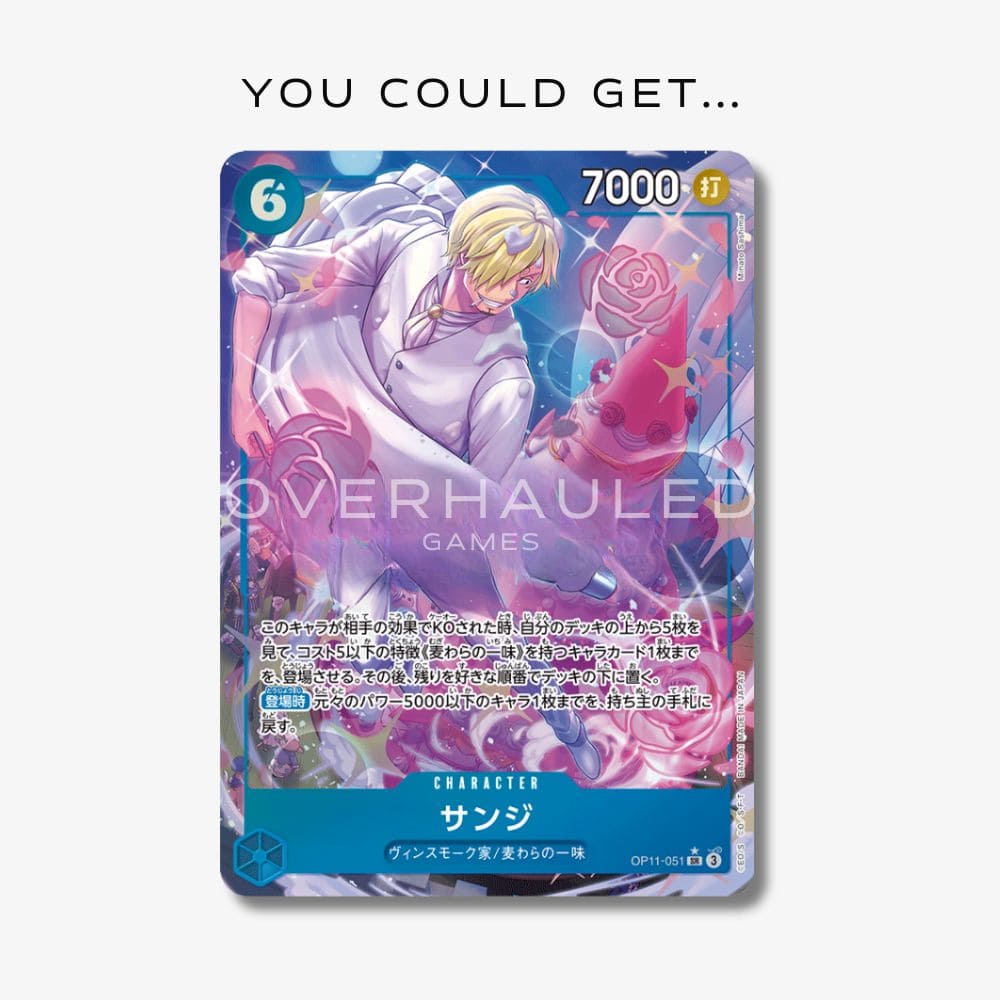 One Piece OP-11 Fist of Divine Speed Booster Box Japanese Chase 2 One Piece - OP11 - Chase Card 2