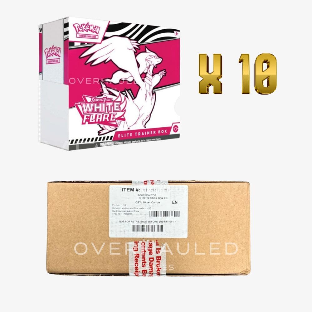 Pokemon TCG Scarlet & Violet: White Flare SV10.5 Elite Trainer Box Case (10 ETBs Total)_stock Pokemon TCG Scarlet & Violet: White Flare SV10.5 Elite Trainer Box Case (10 ETBs Total)_stock
