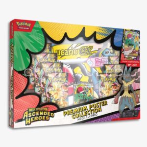 Pokemon TCG: Mega Evolution - Ascended Heroes Premium Poster Collection—Mega Lucario or Mega Gardevoir